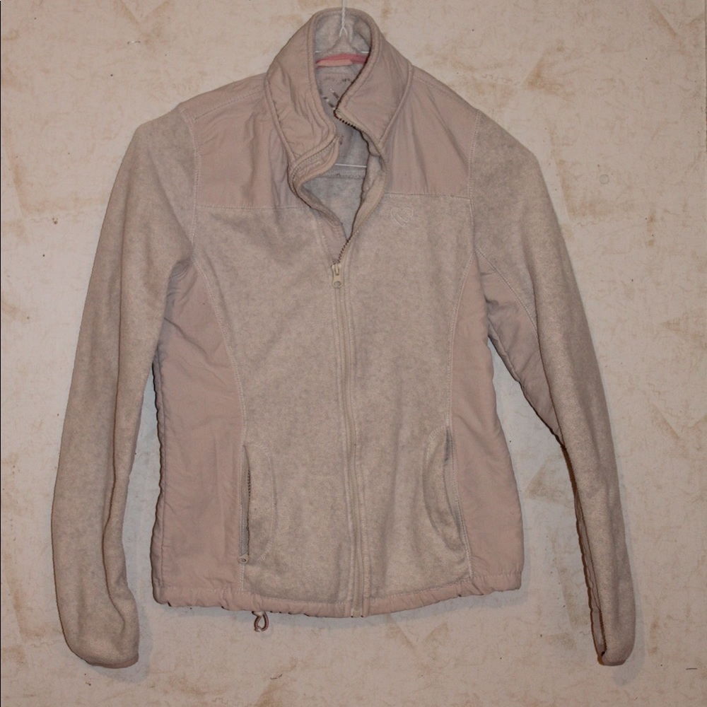 White zip up jacket